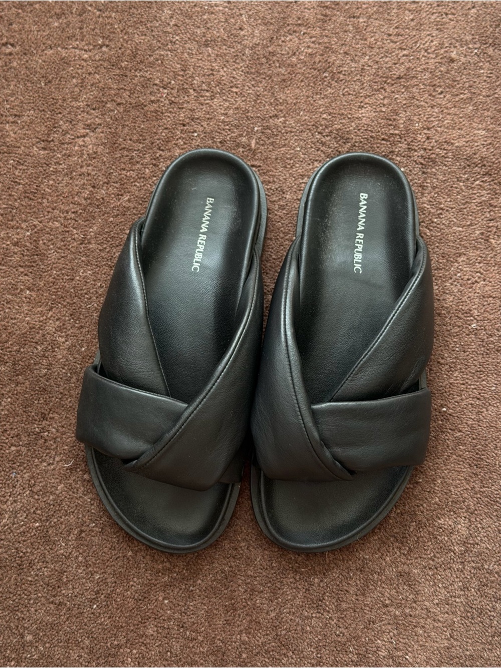 Banana Republic Leather Slide Sandals